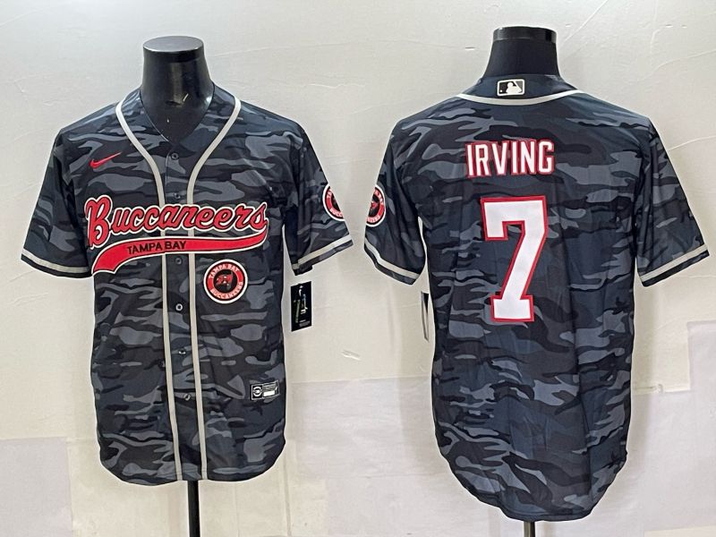 Men 2025 Tampa Bay Buccaneers #7 Irving Camo Joint Name Nike Limited NFL Jersey style 06